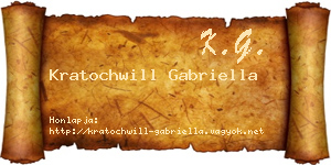 Kratochwill Gabriella névjegykártya